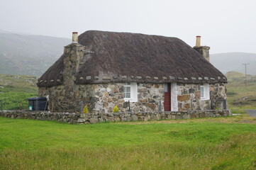 Crofting at Smercleit on South Uist in the Outer Hebrides, Scotland, UK