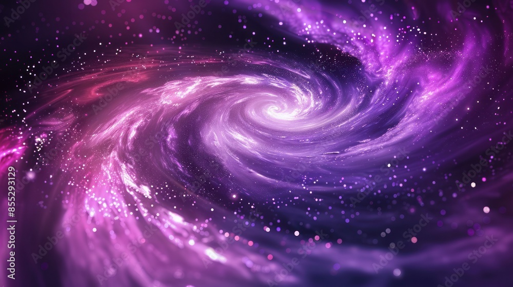 Canvas Prints transparent vector nebula background with galaxy stars abstract cosmic light in spiral milky way wit