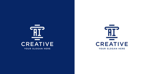 letter AI law firm logo design simple © Entri