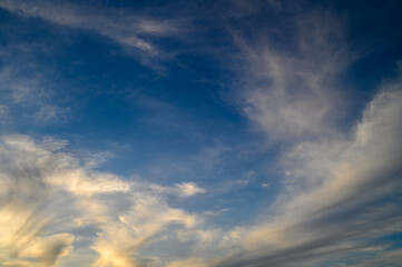 Beautiful sunset sky. Nature sky backgrounds.