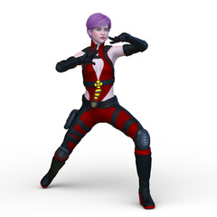 女性戦士　3DCGレンダリング