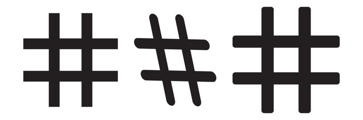 Hashtag icon vector isolated on white background. hashtag vector icon