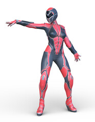 サイバーウーマン　3DCGレンダリング