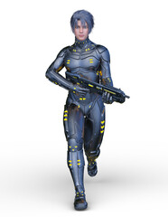 サイバー戦士　3DCGレンダリング