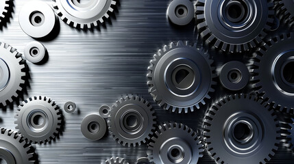 metallic black gears sleek background