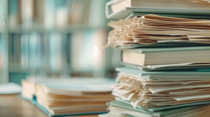 Catalog librarian classifying books close up, selective focus book classification cataloging area