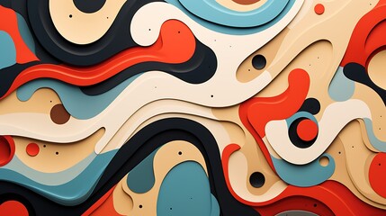 Abstract 3D rendering of a colorful and vibrant landscape.