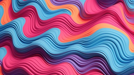 3D rendering. Vibrant abstract background with smooth waves.