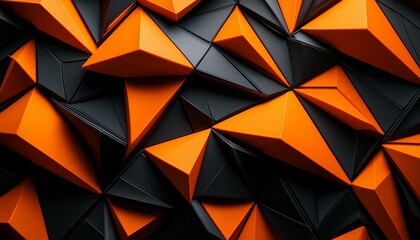 textura con formas geométricas en color negro y naranja 