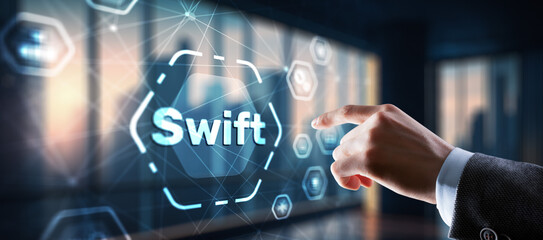 SWIFT. International bank transfer system. Society for Worldwide Interbank Financial Telecommunications