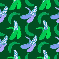 Abstract cartoon summer fruit seamless banana pattern for wrapping paper