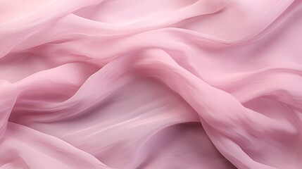 Obraz premium Pink silk fabric with soft waves. Delicate and elegant background for your design.