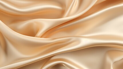 Fototapeta premium Soft and luxurious, this golden silk fabric is perfect for adding a touch of elegance to any room.