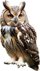 Naklejka premium eagle owl isolated on white