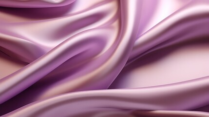 Obraz premium Pink silk fabric with soft waves.