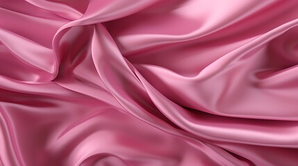 Obraz premium Pink silk fabric with soft folds.