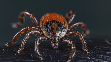 Fototapeta premium Adult Female Tick of the Order Ixodida