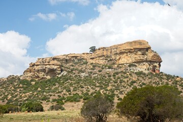 Sandstone Rock formations near Clarens in the Freestate Province of South Africa