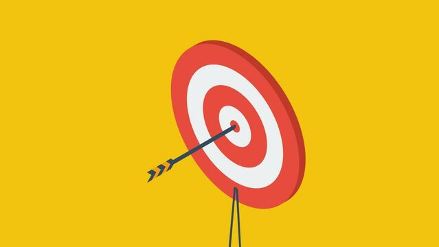 Pack of 5 Isometric Target Bullseye Marketing | Goals Achievement | Dartboard | 4K | Transparent Background | Green Screen | ProRes4444 | Alpha