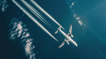 an air plane flying in the skies