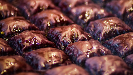 Local purple sweet Turkish baklava