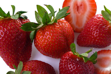 strawberry slices isolated on the white background 1