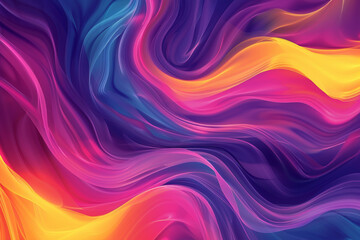 Obraz premium Abstract colorful background with curves lines. Rainbow colors wavy background