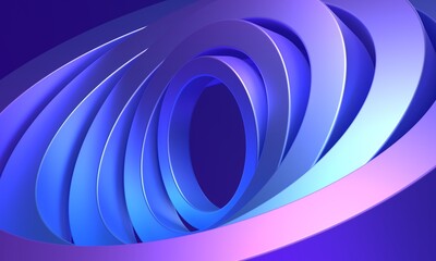 Abstract futuristic shapes, 3d render
