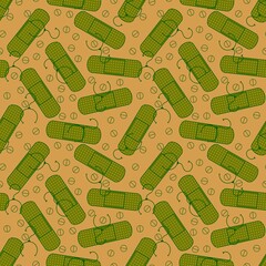 Medicine tape seamless pattern for wrapping paper and fabrics and linens