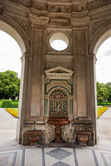 Fototapeta premium Munich Pavilion of goddess Diana (Dianatempel, 1615) in Hofgarten Park the garden of the Munich Residenz. Munich, Bavaria, Germany.