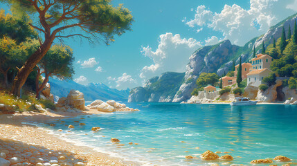 Fototapeta premium tropical island in the sea