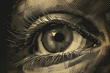 Close-up Eye Portrait with Intricate Detailing