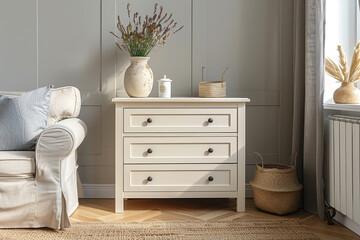 Decorative Blue Chest of Drawers