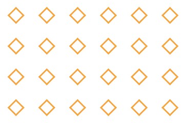 A pattern of squares and triangles in orange on a white background