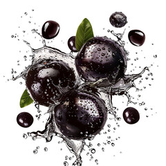 Jaboticaba Splash Vibrant Water Droplets