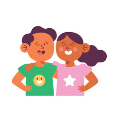 boy and girl embracing