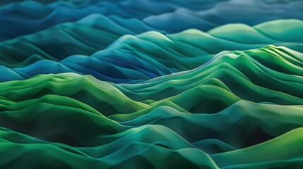 Obraz premium Vibrant Topographical Map of a Mountainous Region