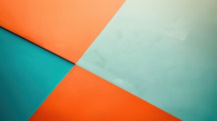Fototapeta premium Vibrant Geometric Abstract Art on a Wall with a Textured Background