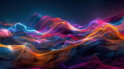 Vibrant Color Gradient Digital Art Abstraction Computer Wallpaper