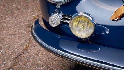 Fog light on a car