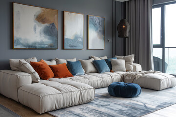 Spacious Living Room with Sofa