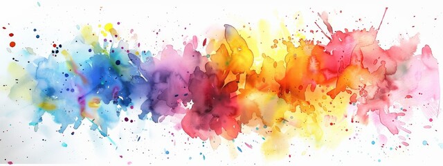 Obraz premium A colorful painting with splatters of paint that creates a sense of movement