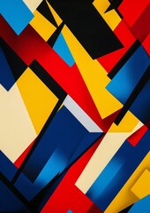 Obraz premium Vibrant Modern Abstract Art Print, Geometric Colorful Pattern Design