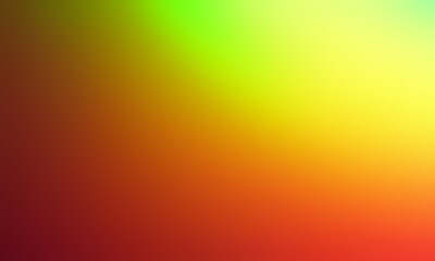 Abstract blurred background image of red, green, yellow colors gradient used as an illustration. Designing posters or advertisements.
