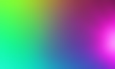 Abstract blurred background image of green, blue, pink colors gradient used as an illustration. Designing posters or advertisements.