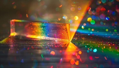 Obraz premium Vivid Rainbow Sparkles on Camera