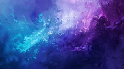 Vivid Cosmic Background with Purple Nebula and Blue Stars, Ideal for Space-themed Graphics or Wallpapers.