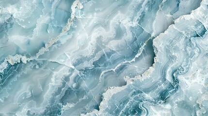 Naklejka premium Seamless Light Blue Marble Texture in High Resolution for Interior or Exterior Design, Counter Top View