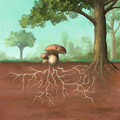 Symbiotic association between plant and fungus