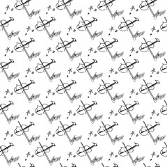 seamless pattern of notes